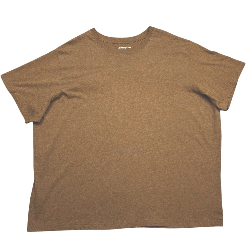 Eddie Bauer Light Sandy Brown Short Sleeve Cotton Blend Crew Neck T-Shirt XXXL